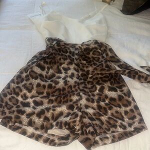 Leopard Print Women's Romper